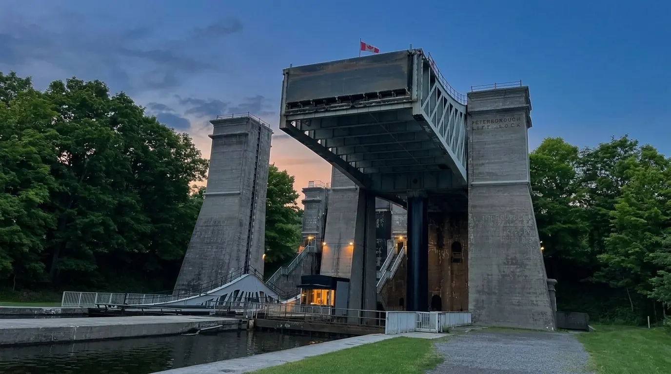 The Peterborough Lift Lock on the Trent-Severn Waterway